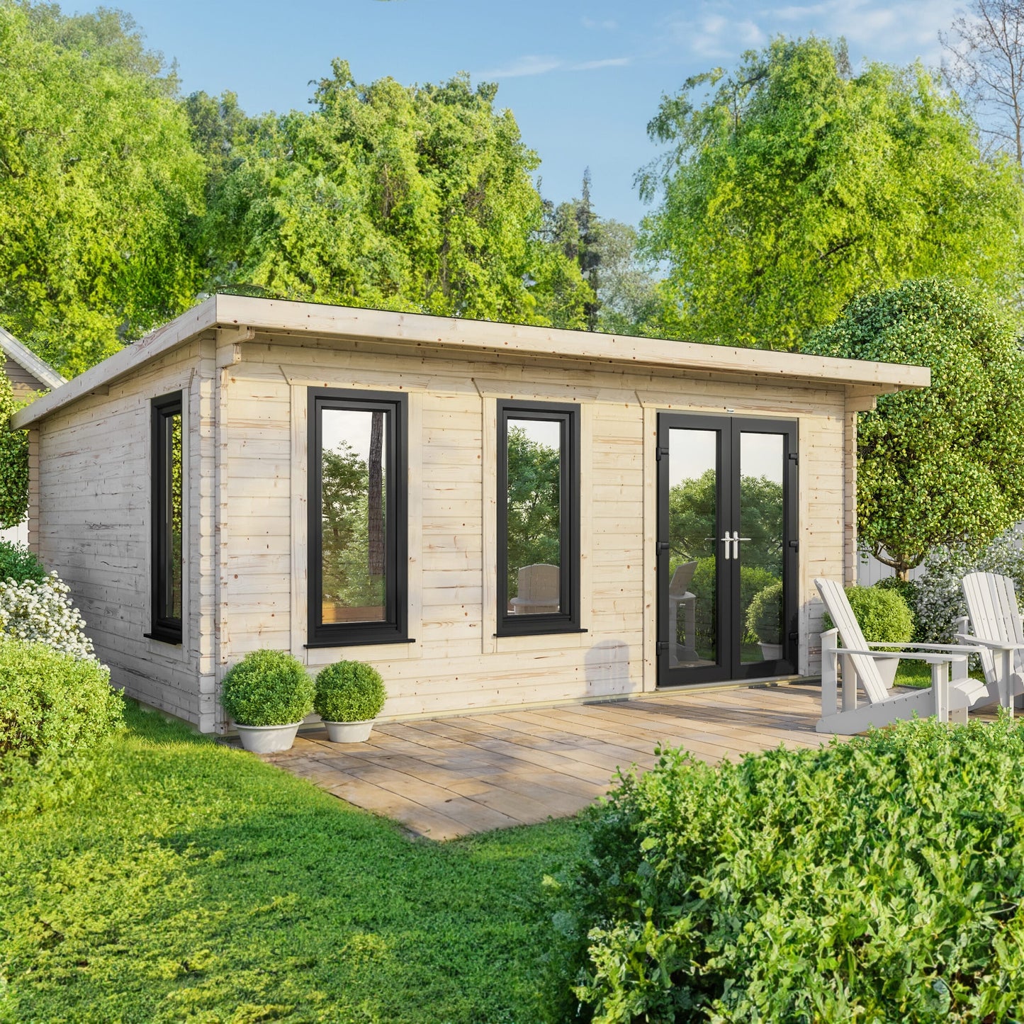 Pent Log Cabin