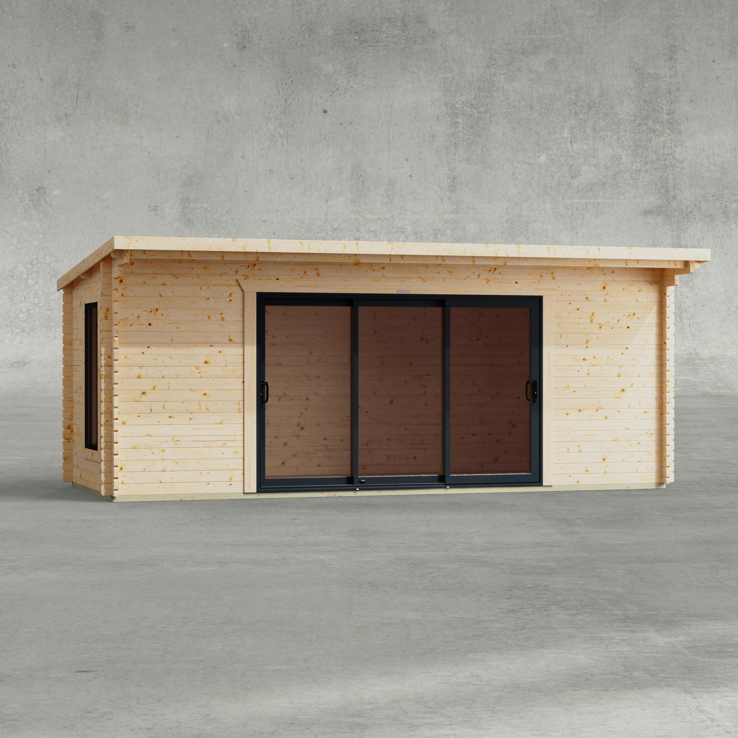 Pent Aluminium Log Cabin