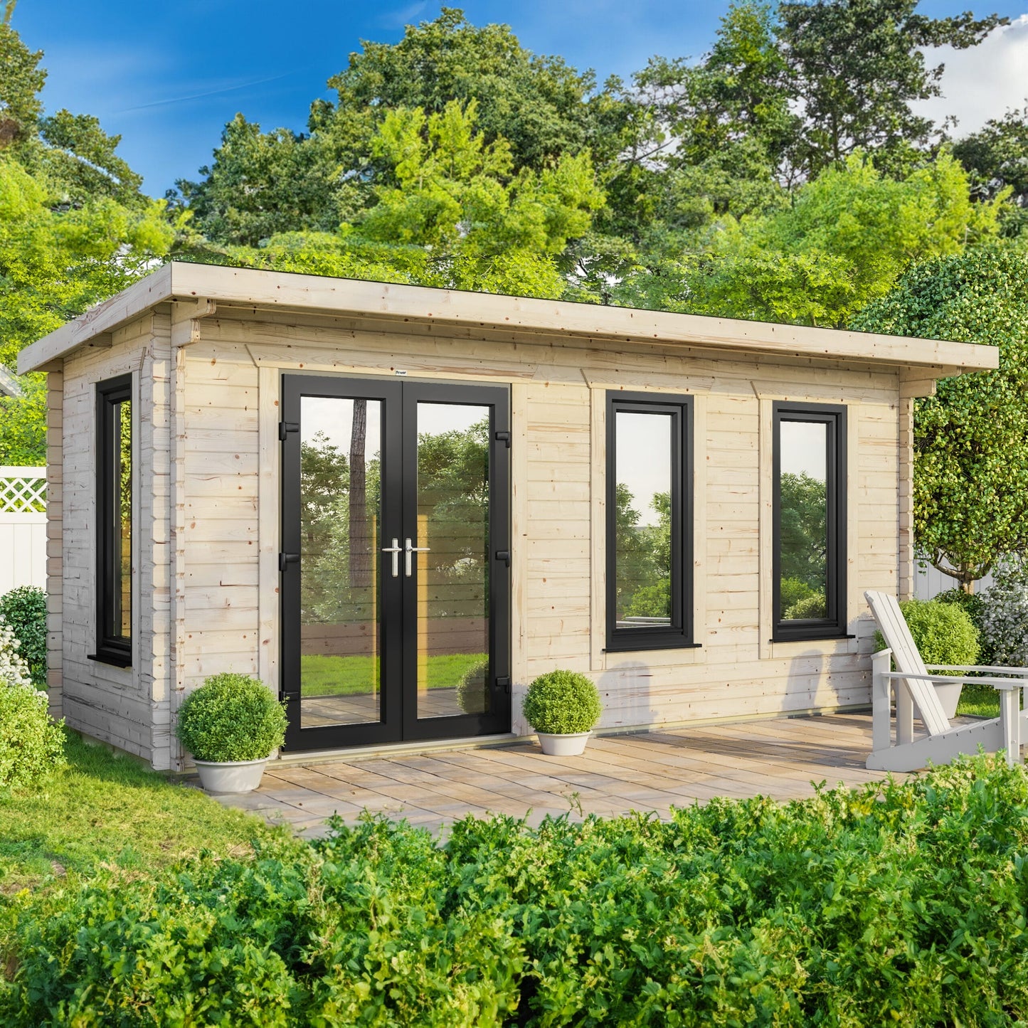 Pent Log Cabin