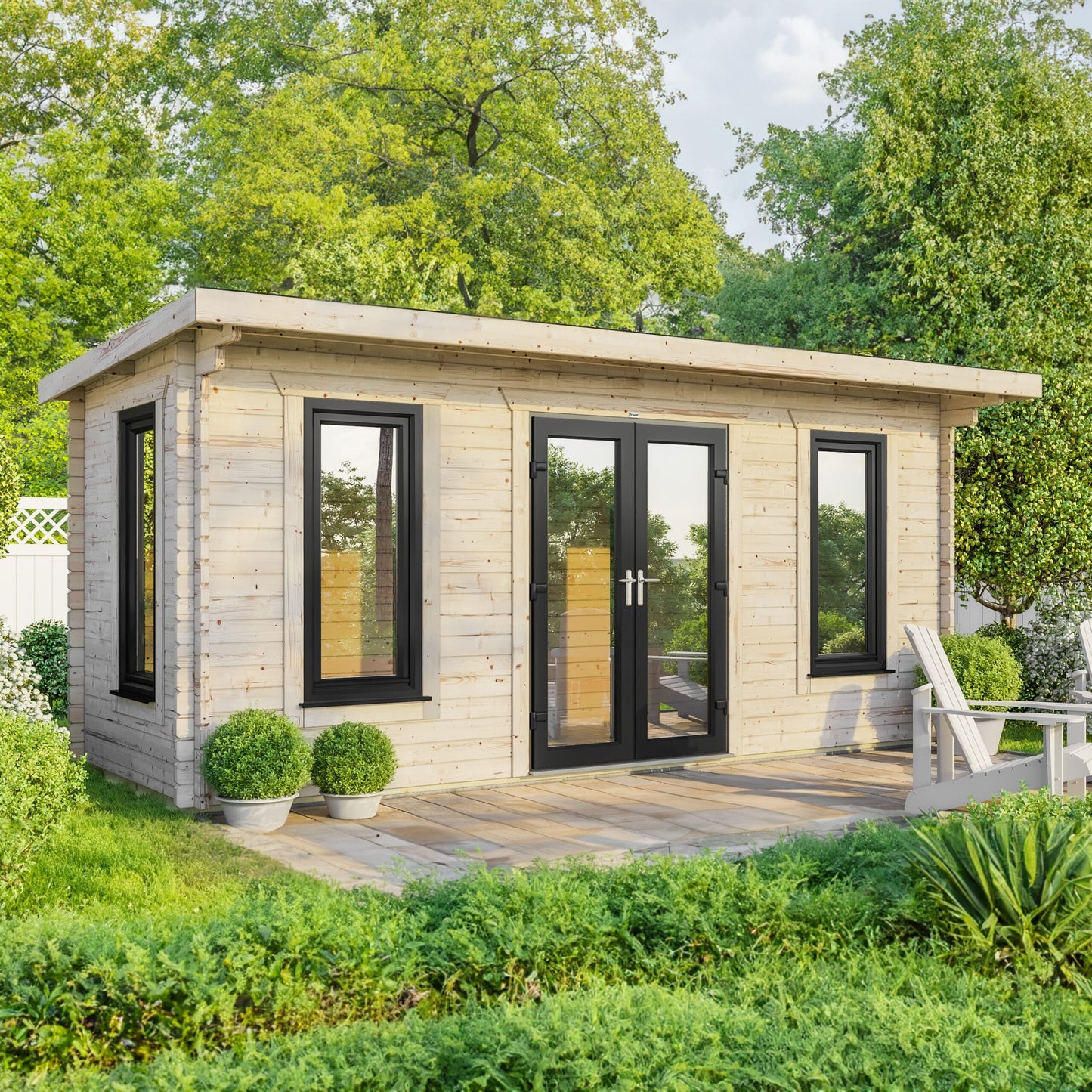 Pent Log Cabin