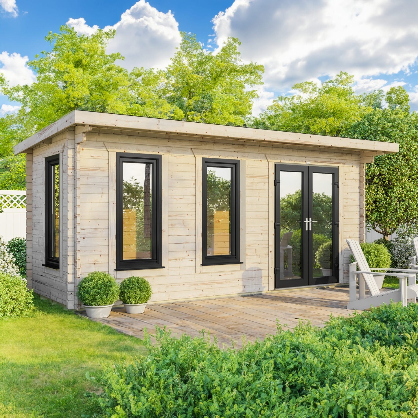 Pent Log Cabin