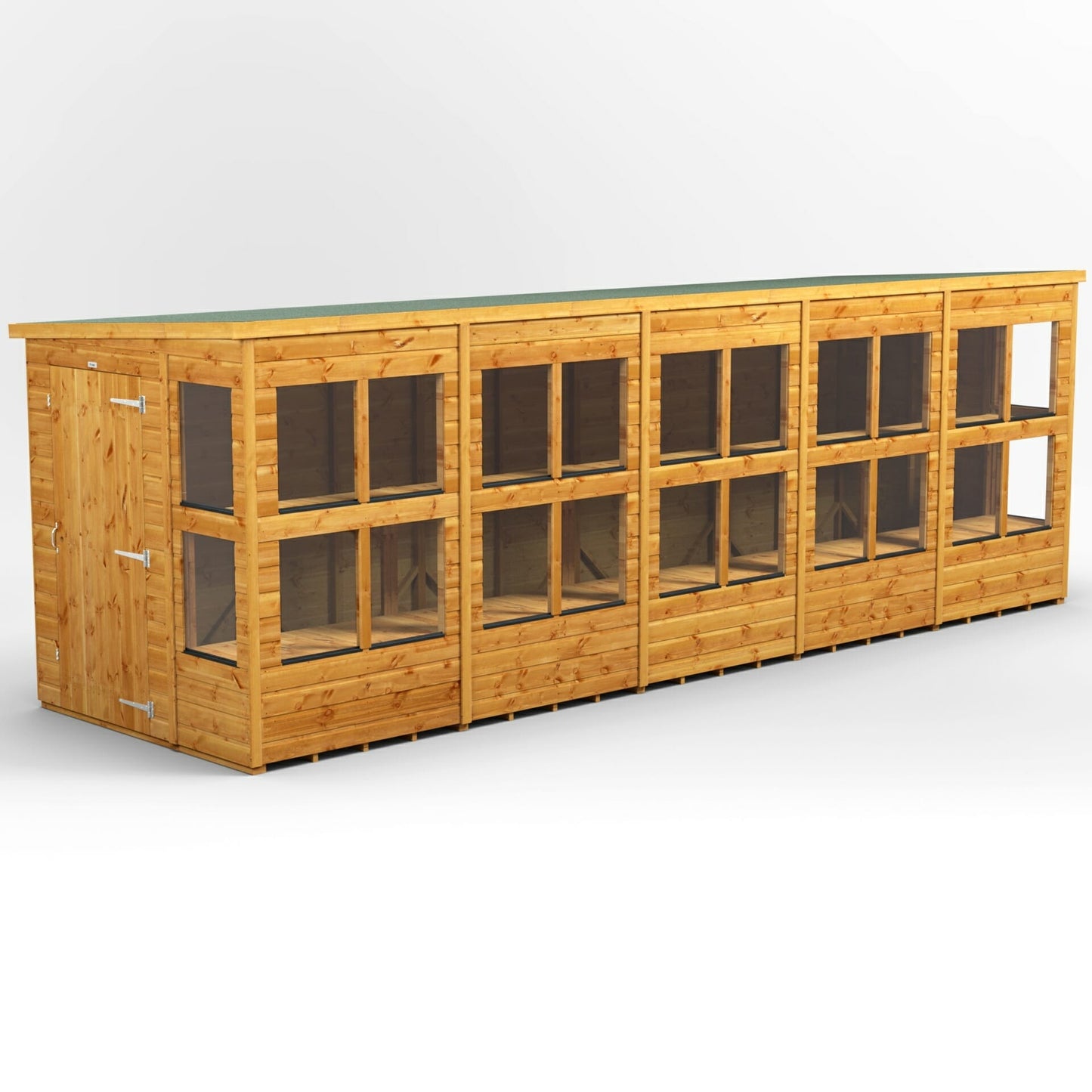 Holz-Gewächshaus mit Pultdach