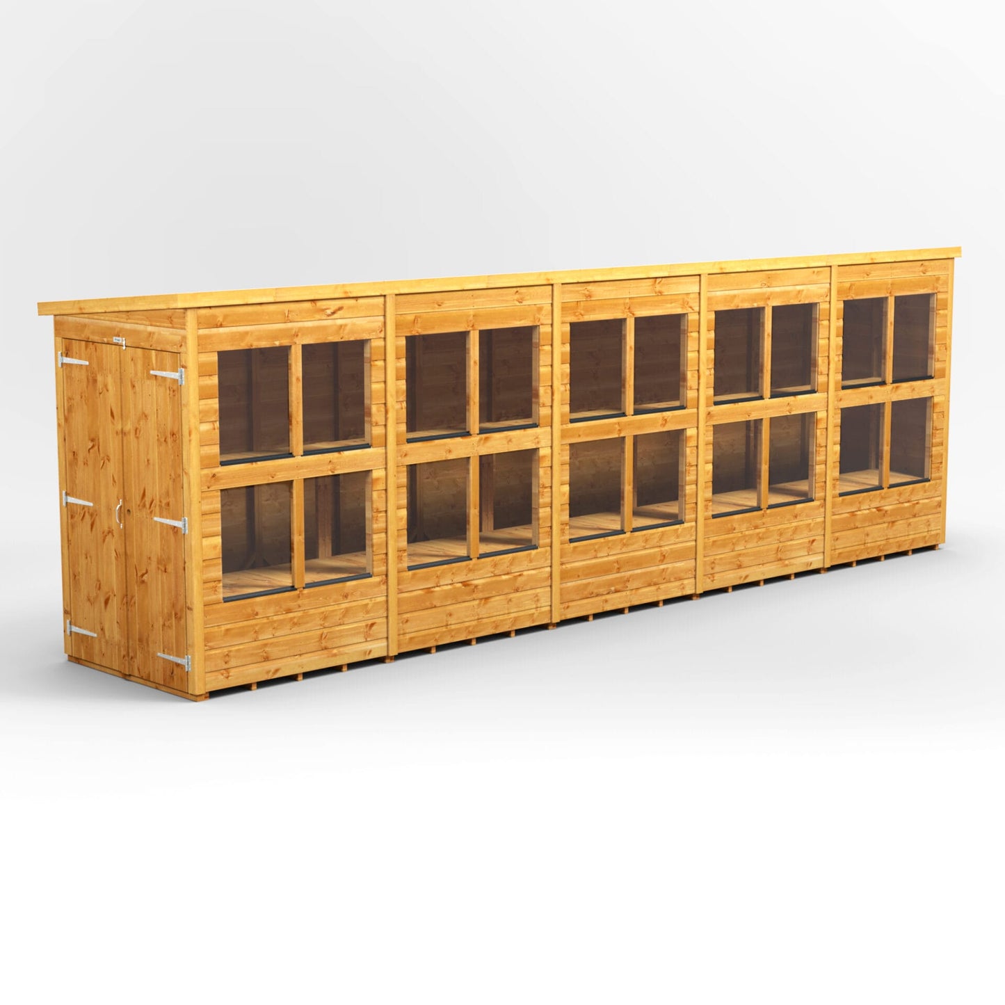 Holz-Gewächshaus mit Pultdach