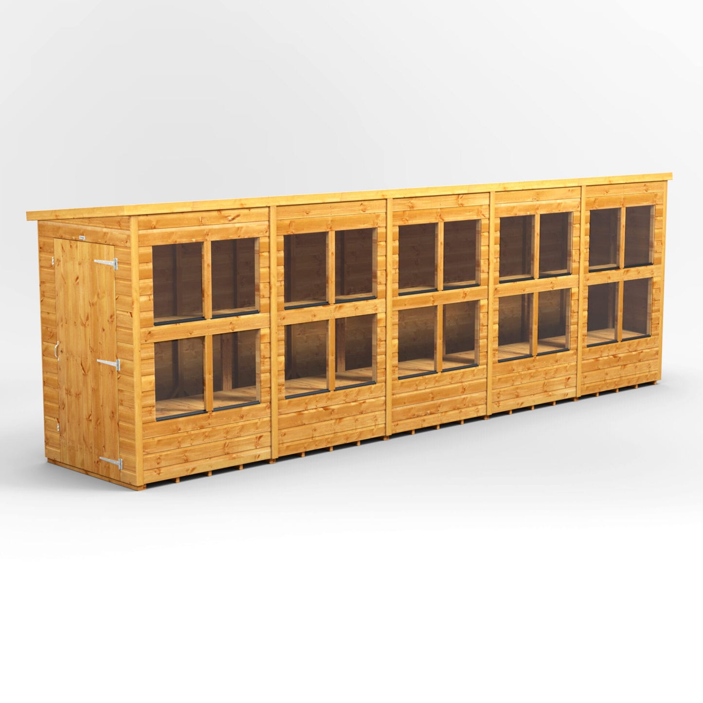 Holz-Gewächshaus mit Pultdach
