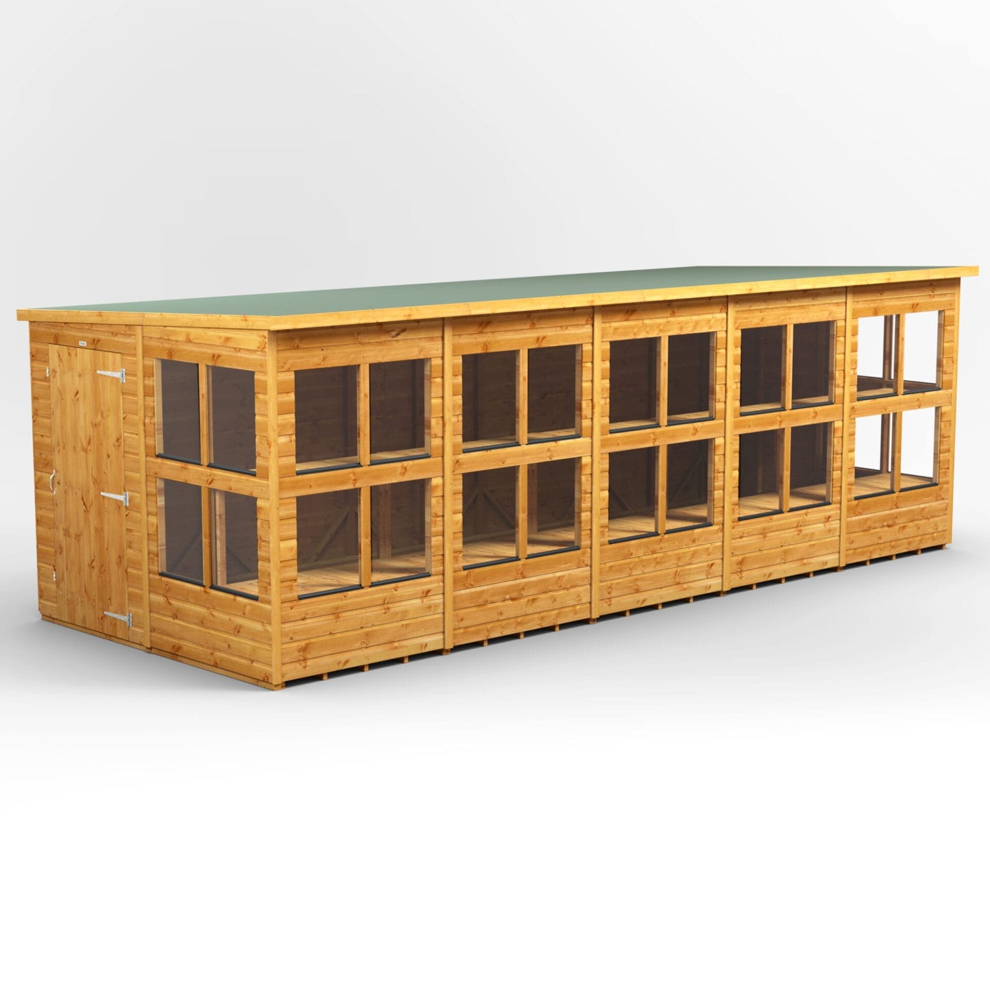 Holz-Gewächshaus mit Pultdach
