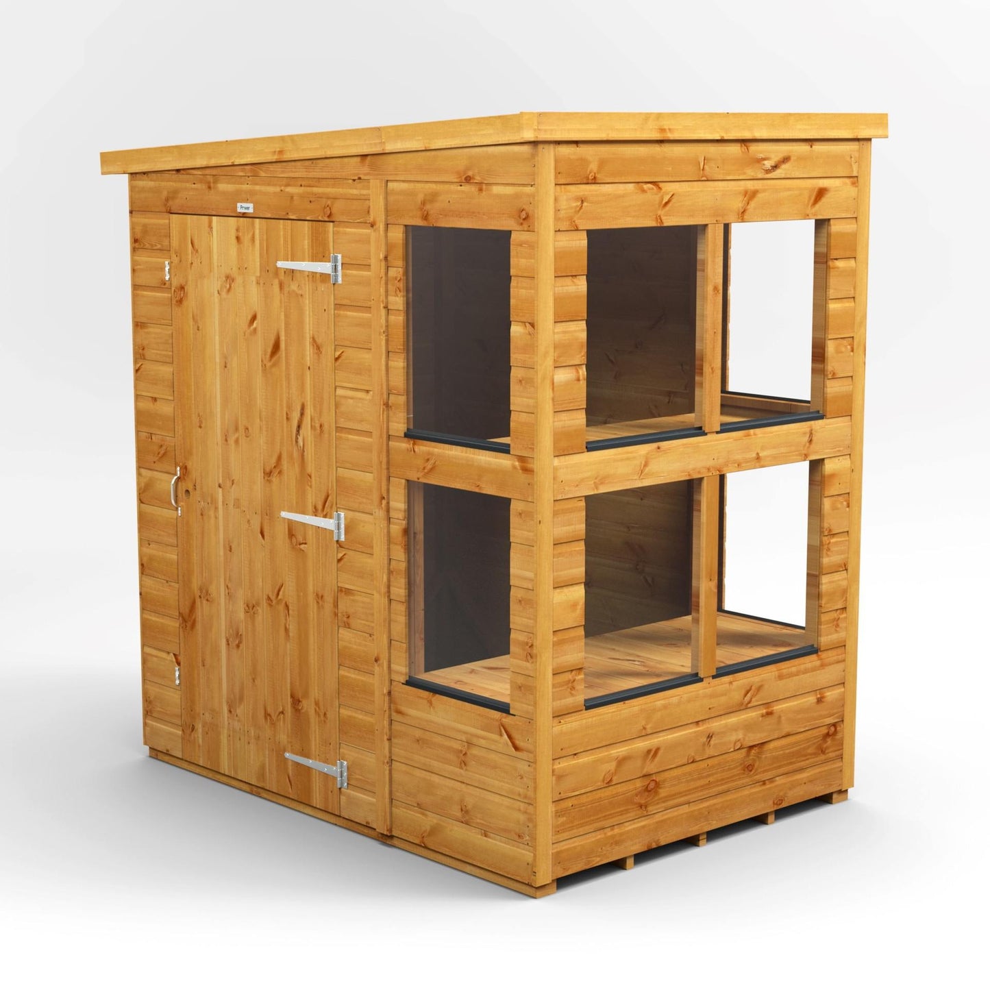 Holz-Gewächshaus mit Pultdach