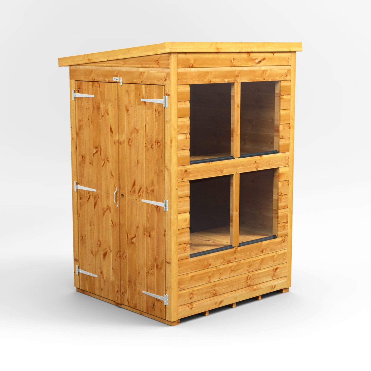 Holz-Gewächshaus mit Pultdach