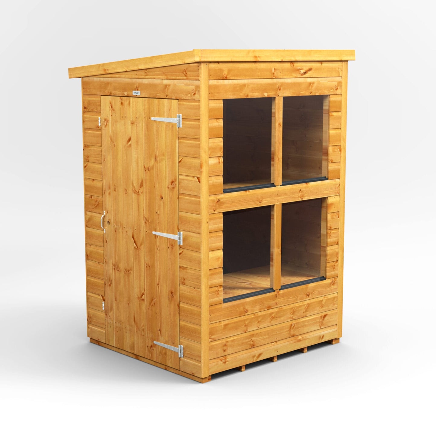 Holz-Gewächshaus mit Pultdach
