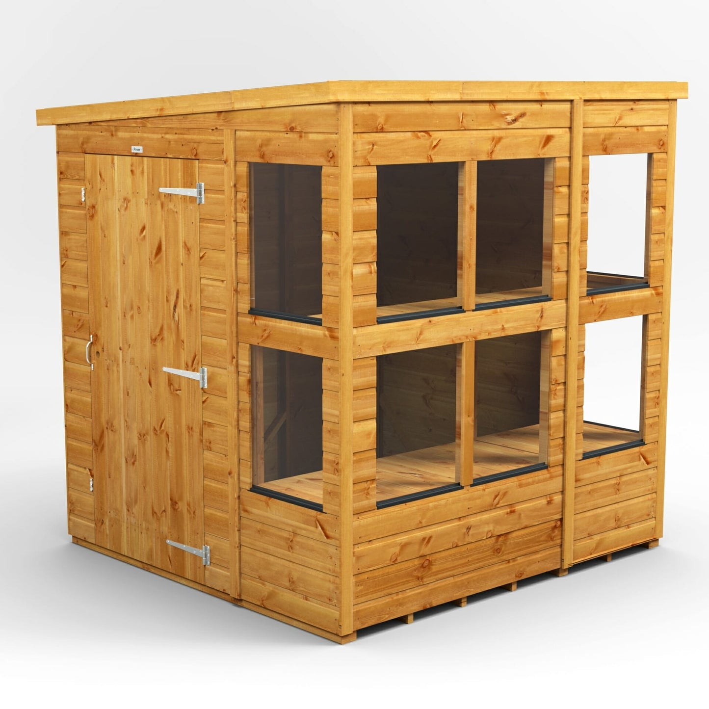 Holz-Gewächshaus mit Pultdach