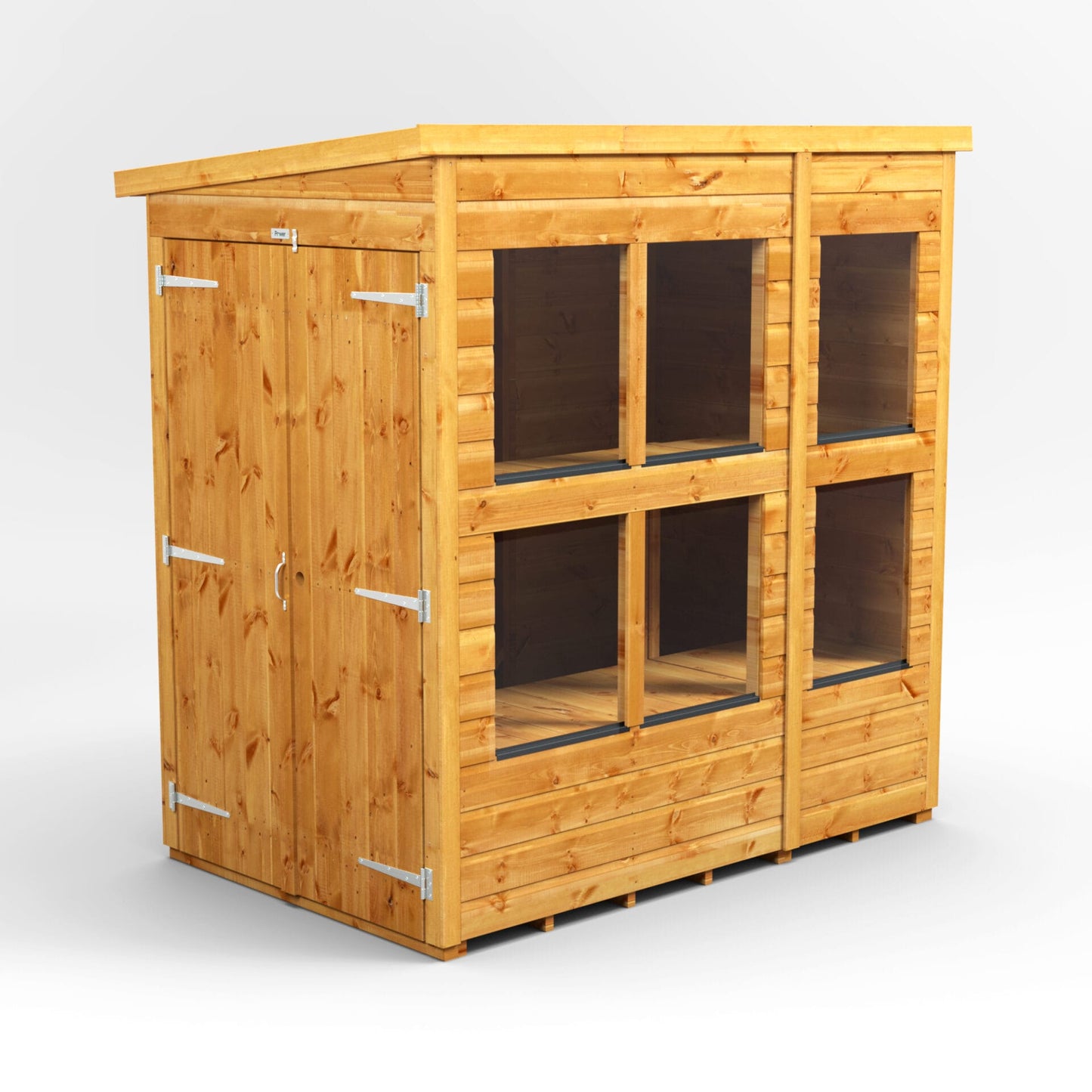Holz-Gewächshaus mit Pultdach