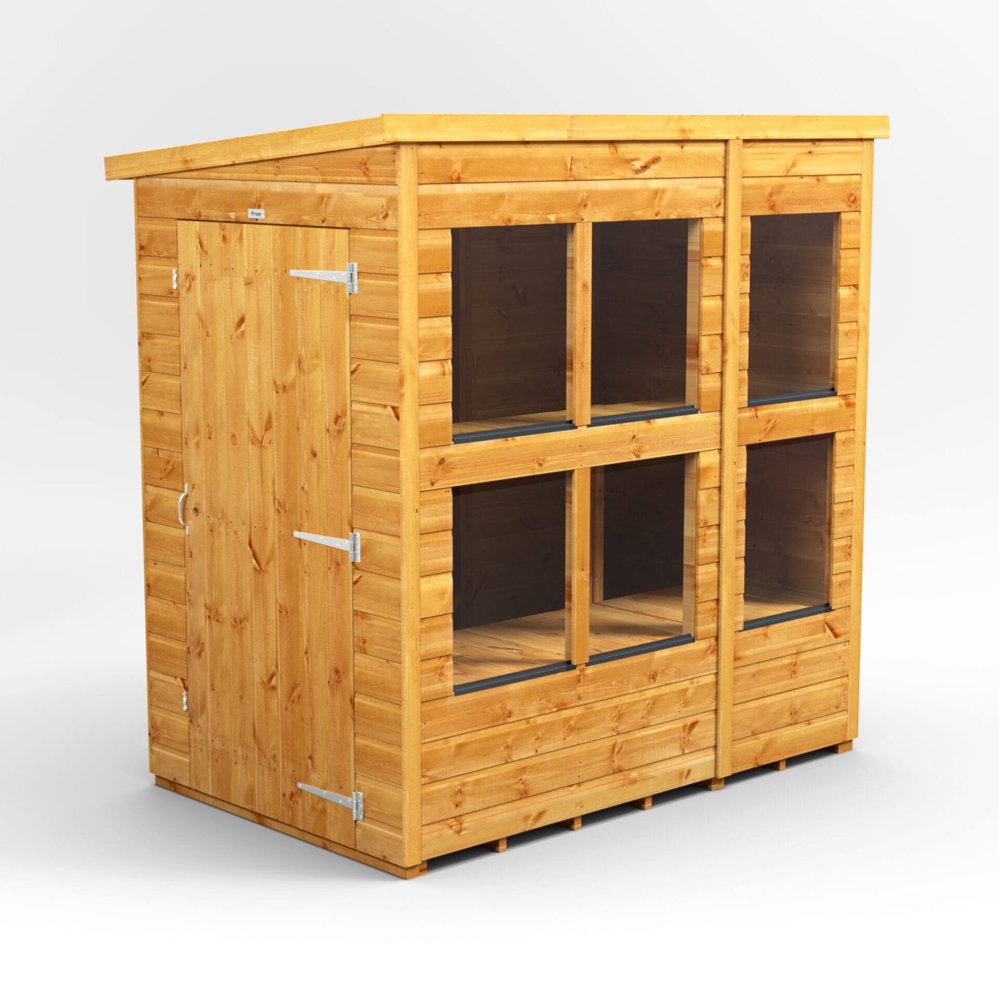 Holz-Gewächshaus mit Pultdach