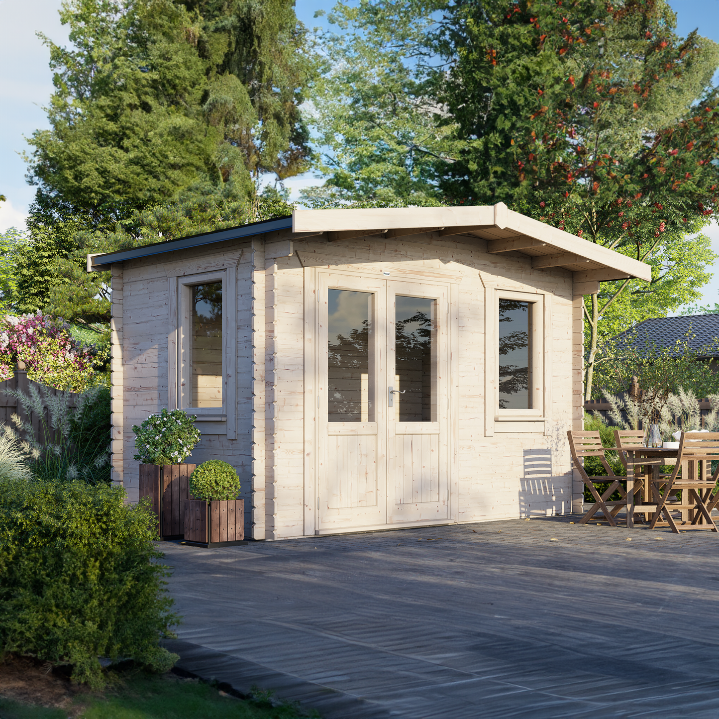 Classic Chalet Blockhütte - 44 mm