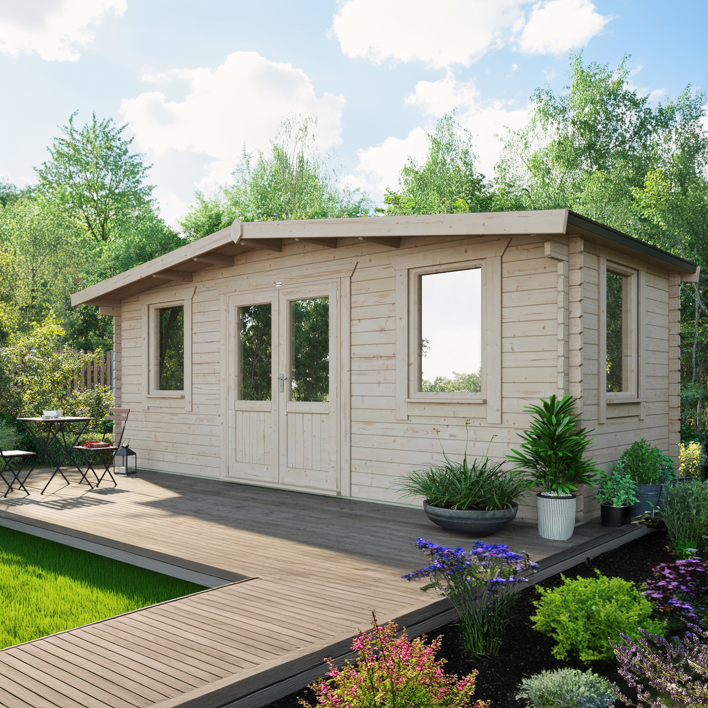 Classic Chalet Blockhütte - 44 mm