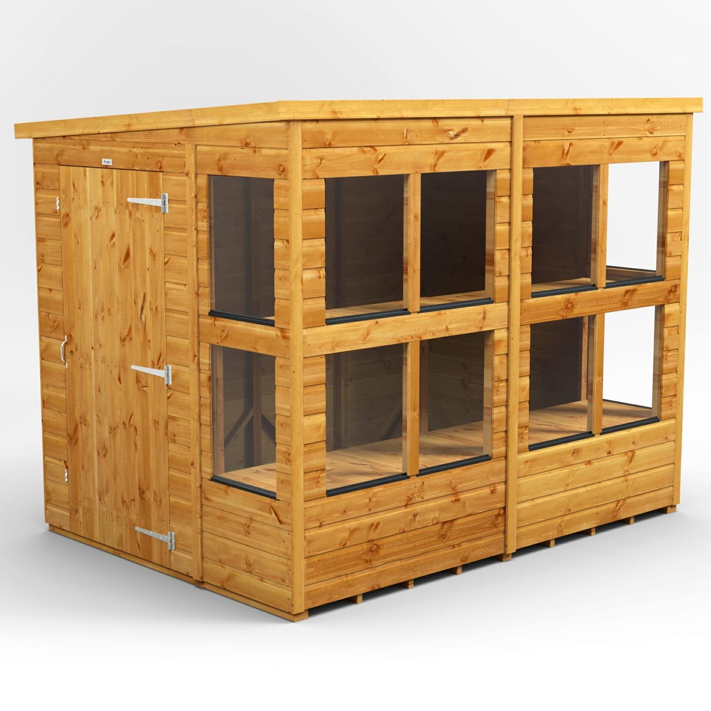 Holz-Gewächshaus mit Pultdach