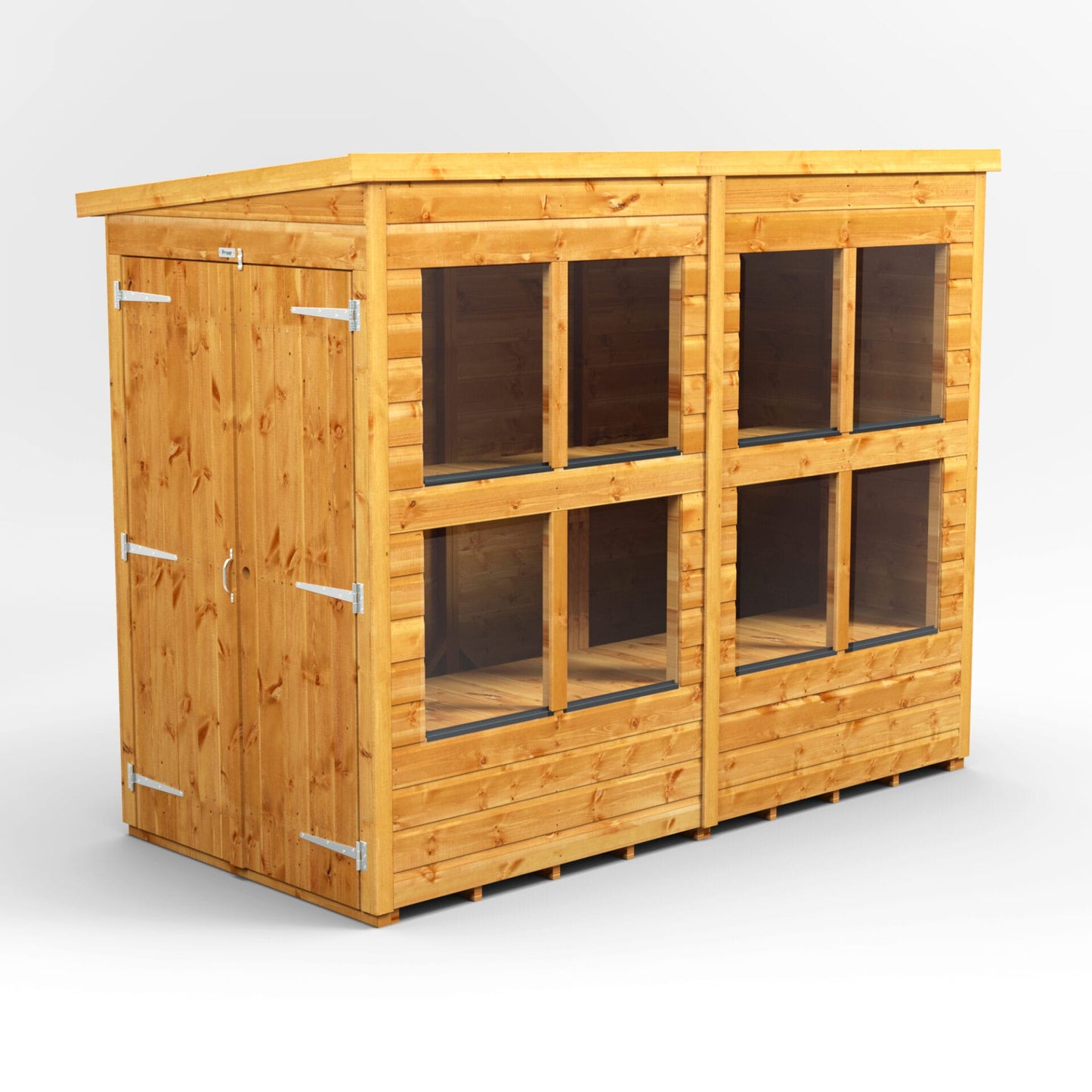 Holz-Gewächshaus mit Pultdach