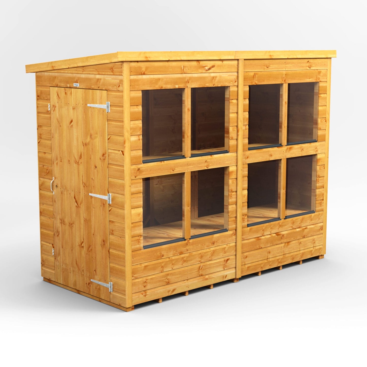 Holz-Gewächshaus mit Pultdach