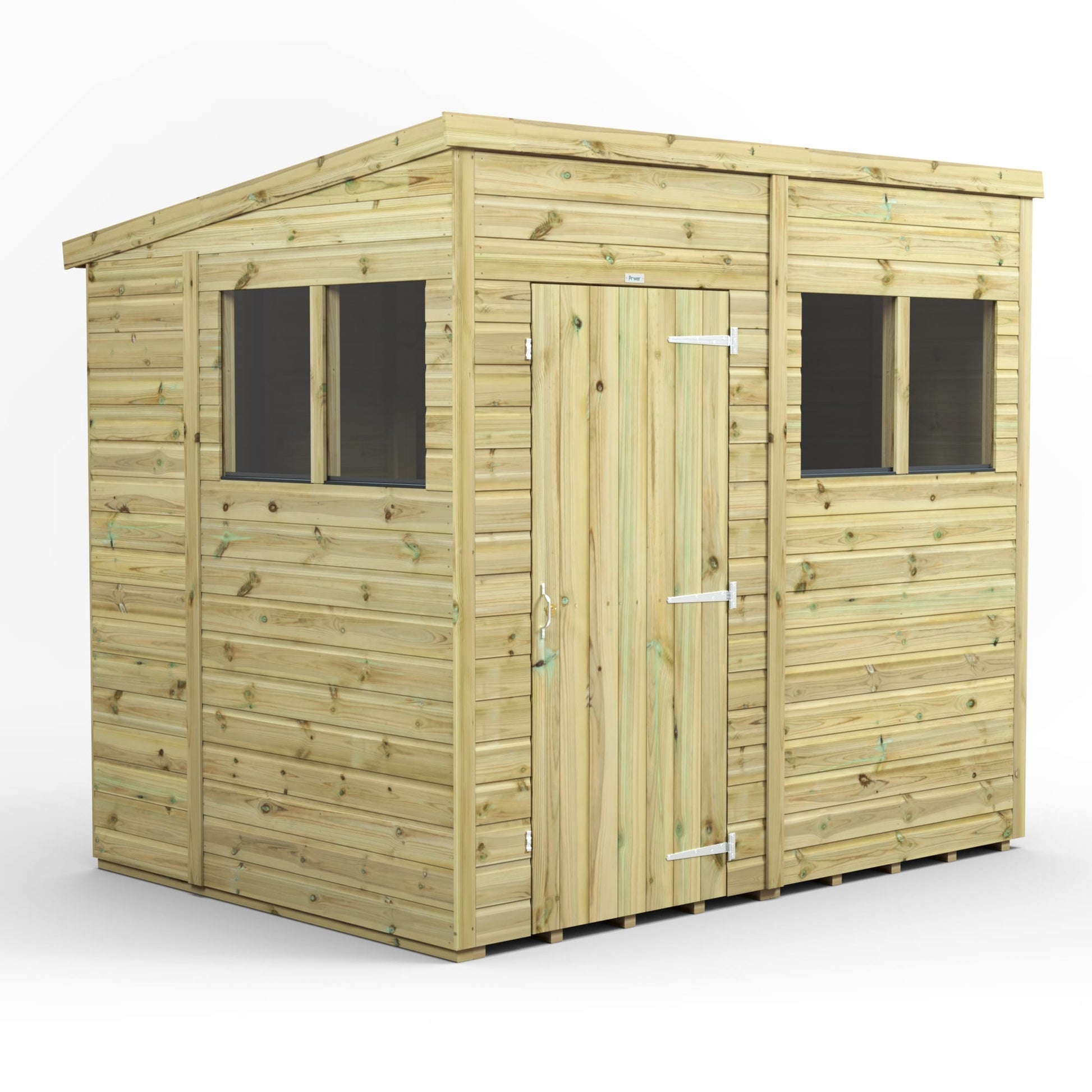 8x6 Premium Pent Windows Single Door