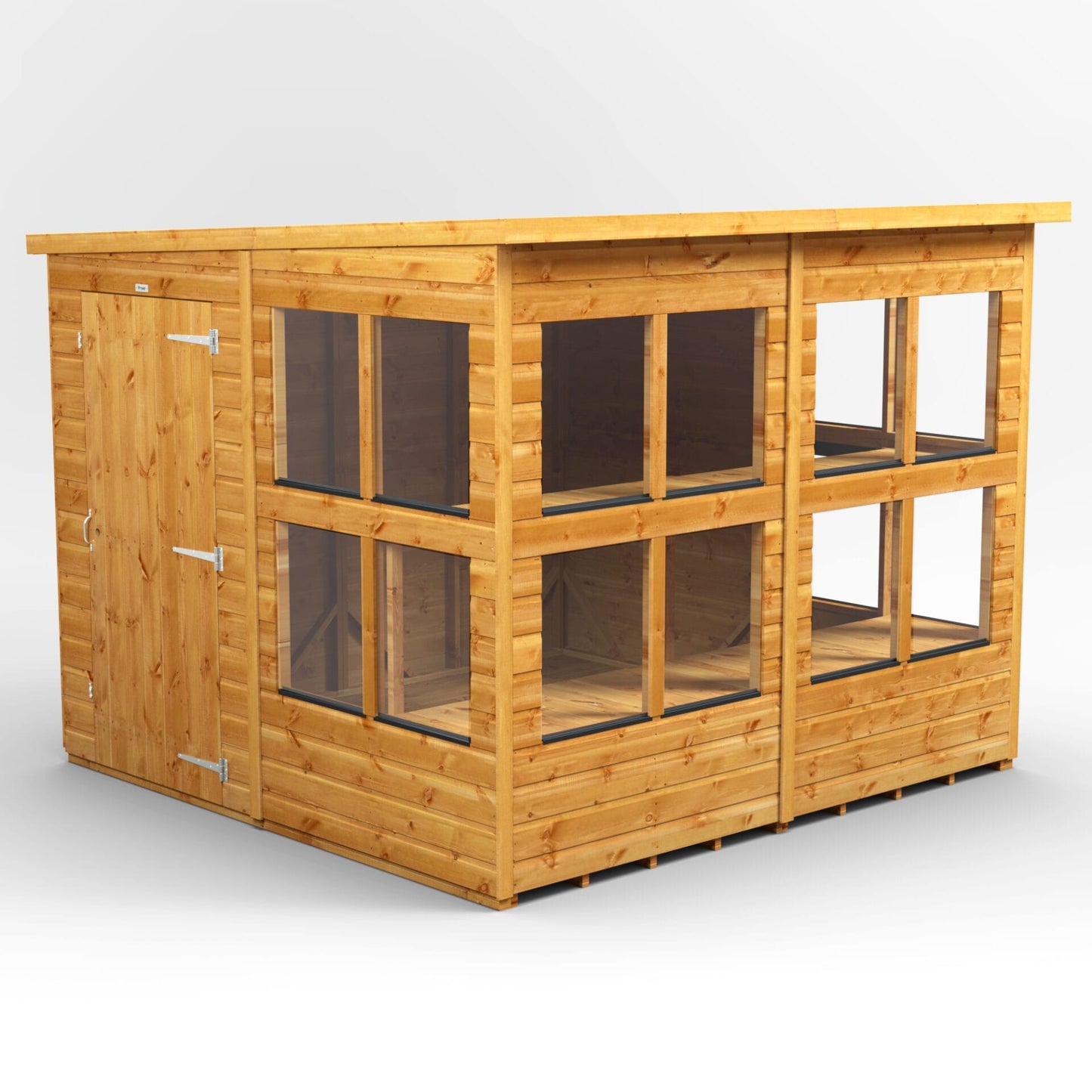 Holz-Gewächshaus mit Pultdach