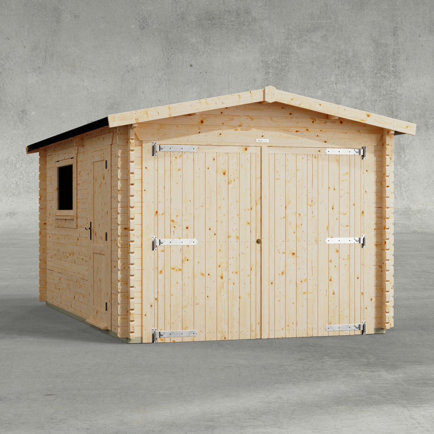Blockhütte mit Satteldach - 44 mm