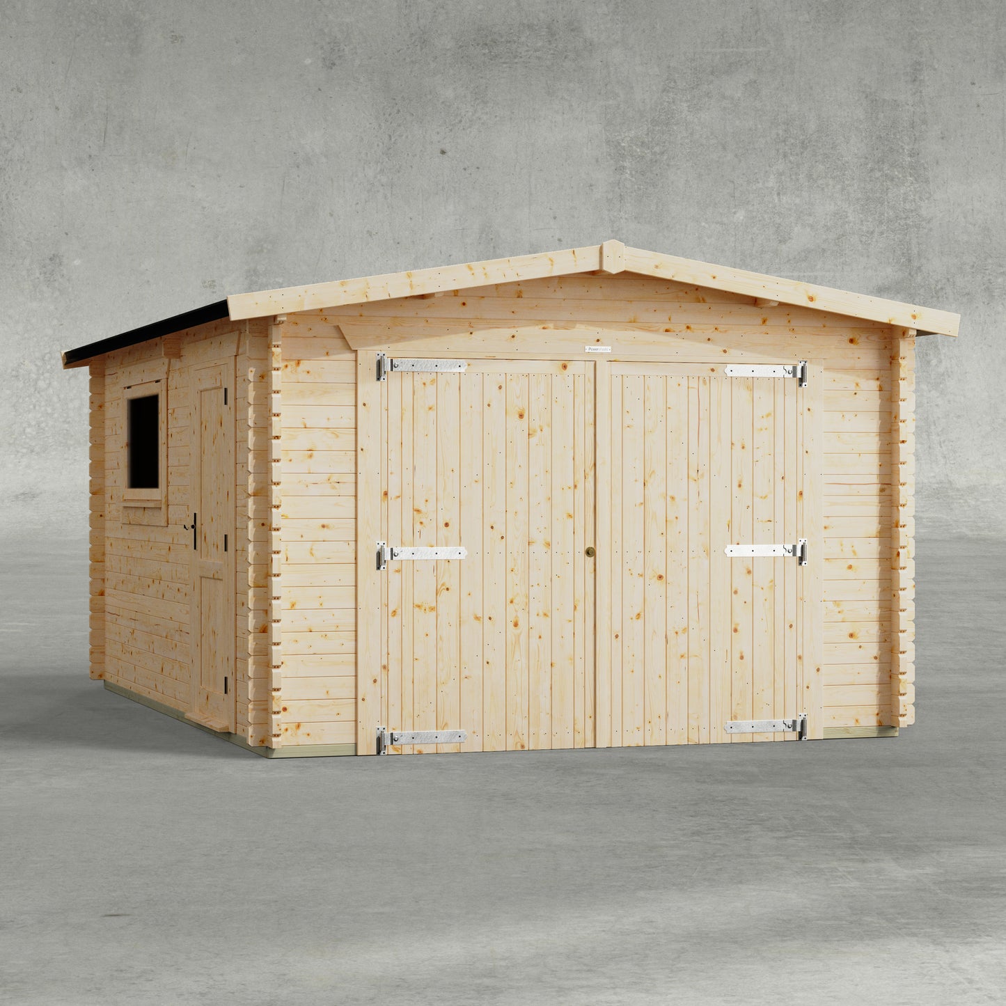 Blockhütte mit Satteldach - 44 mm