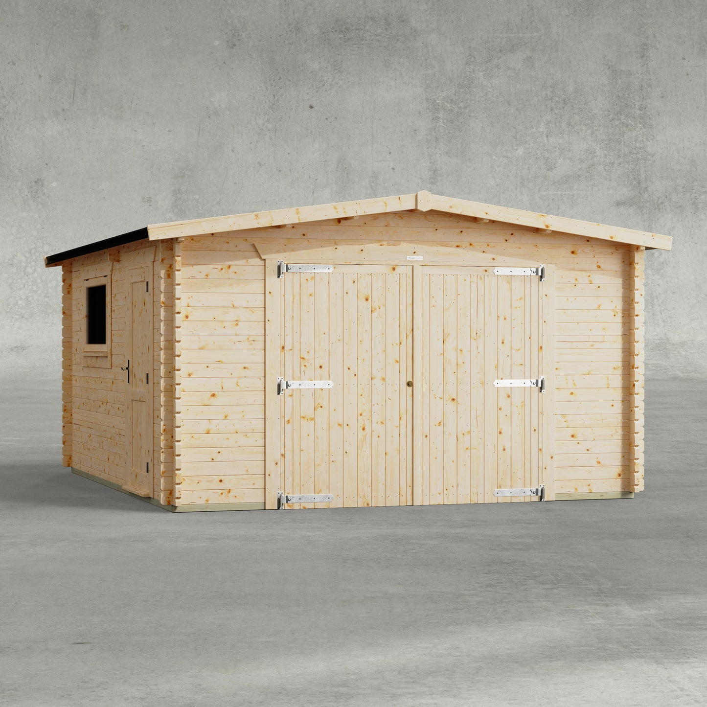 Blockhütte mit Satteldach - 44 mm