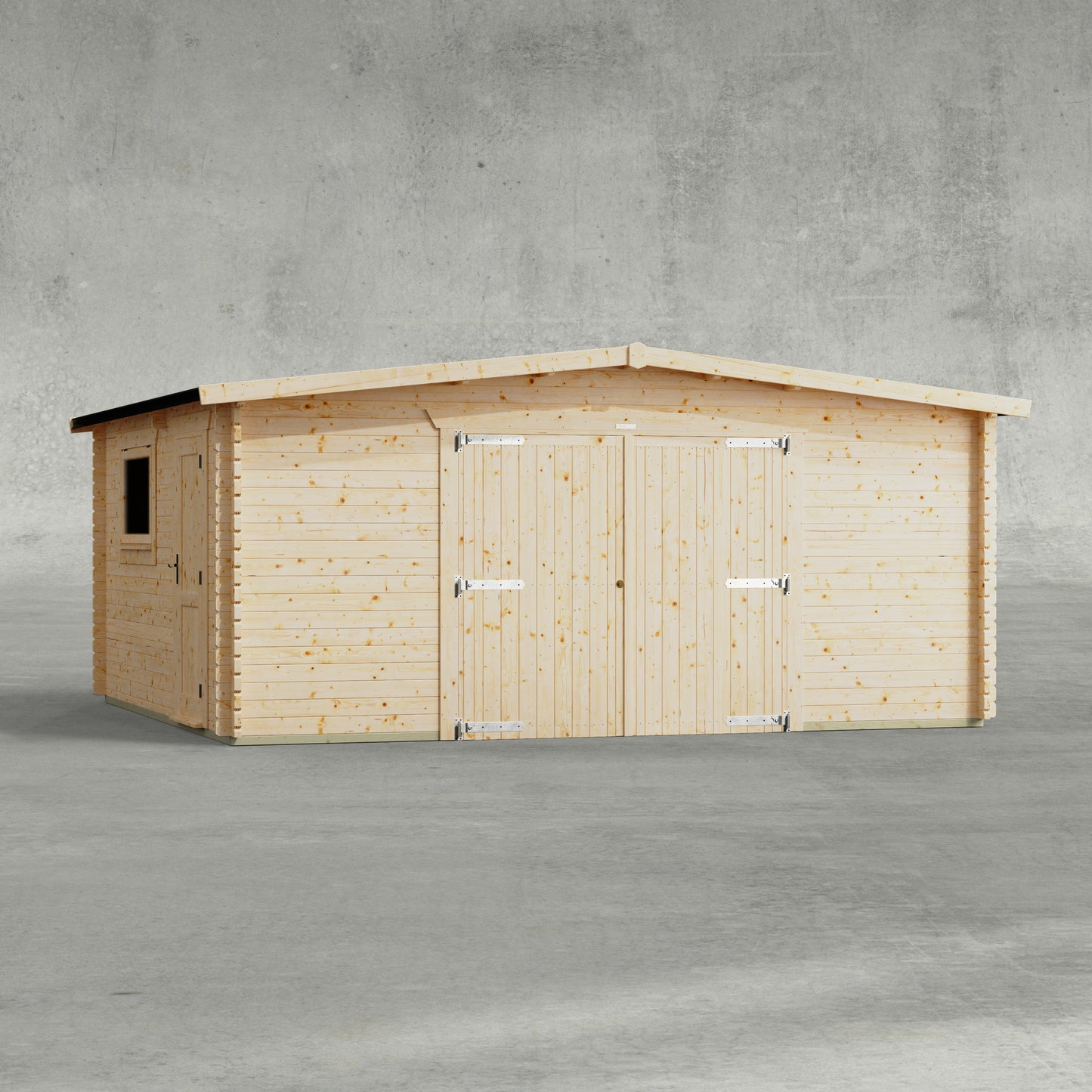 Blockhütte mit Satteldach - 44 mm