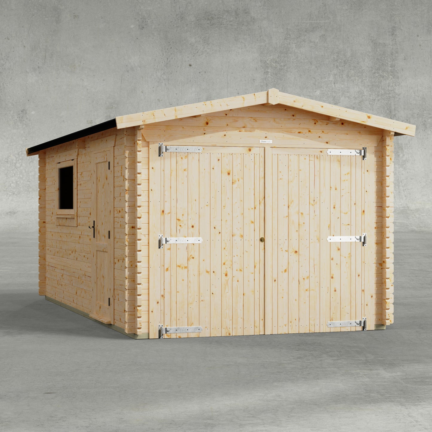 Blockhütte mit Satteldach - 44 mm