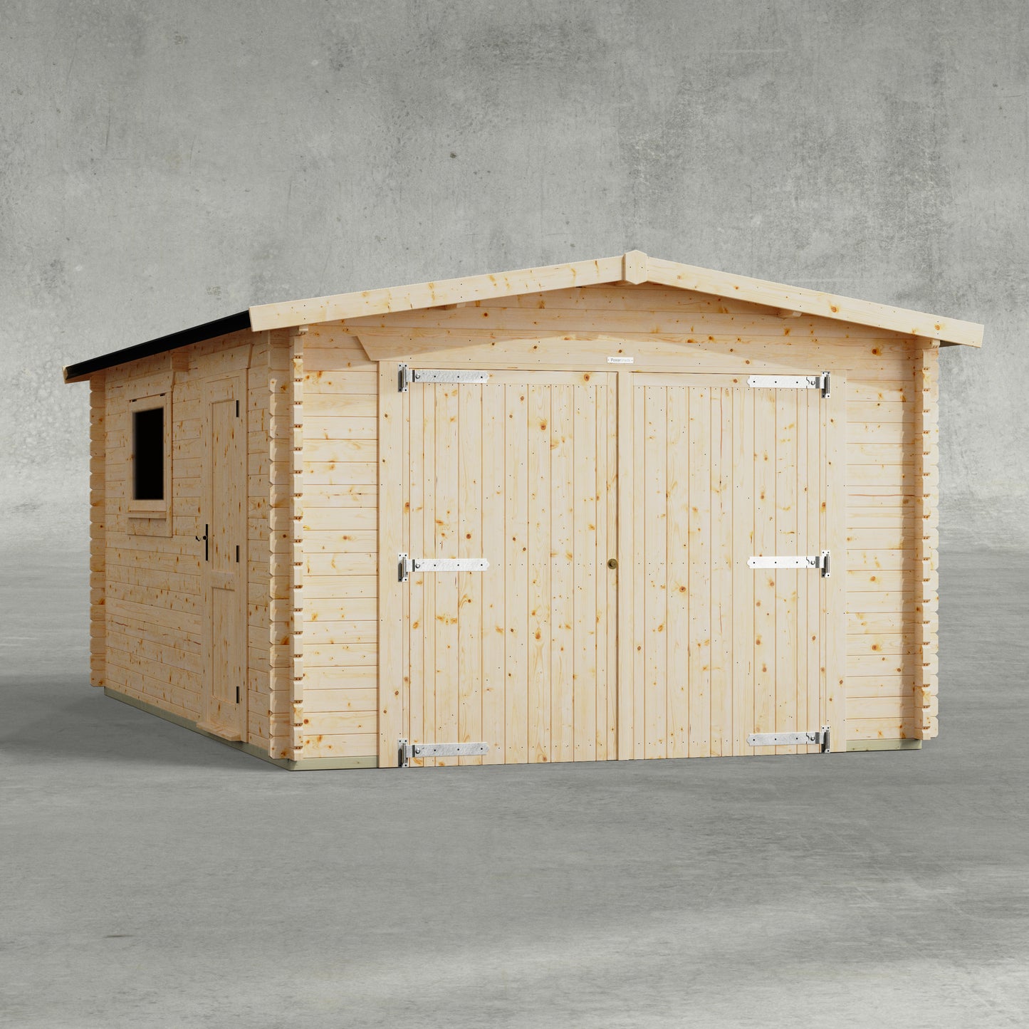 Blockhütte mit Satteldach - 44 mm