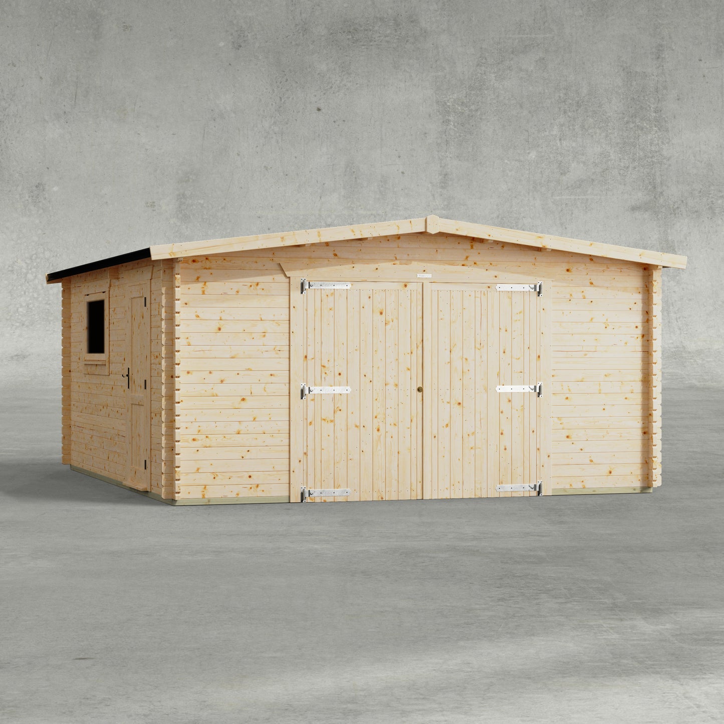 Blockhütte mit Satteldach - 44 mm