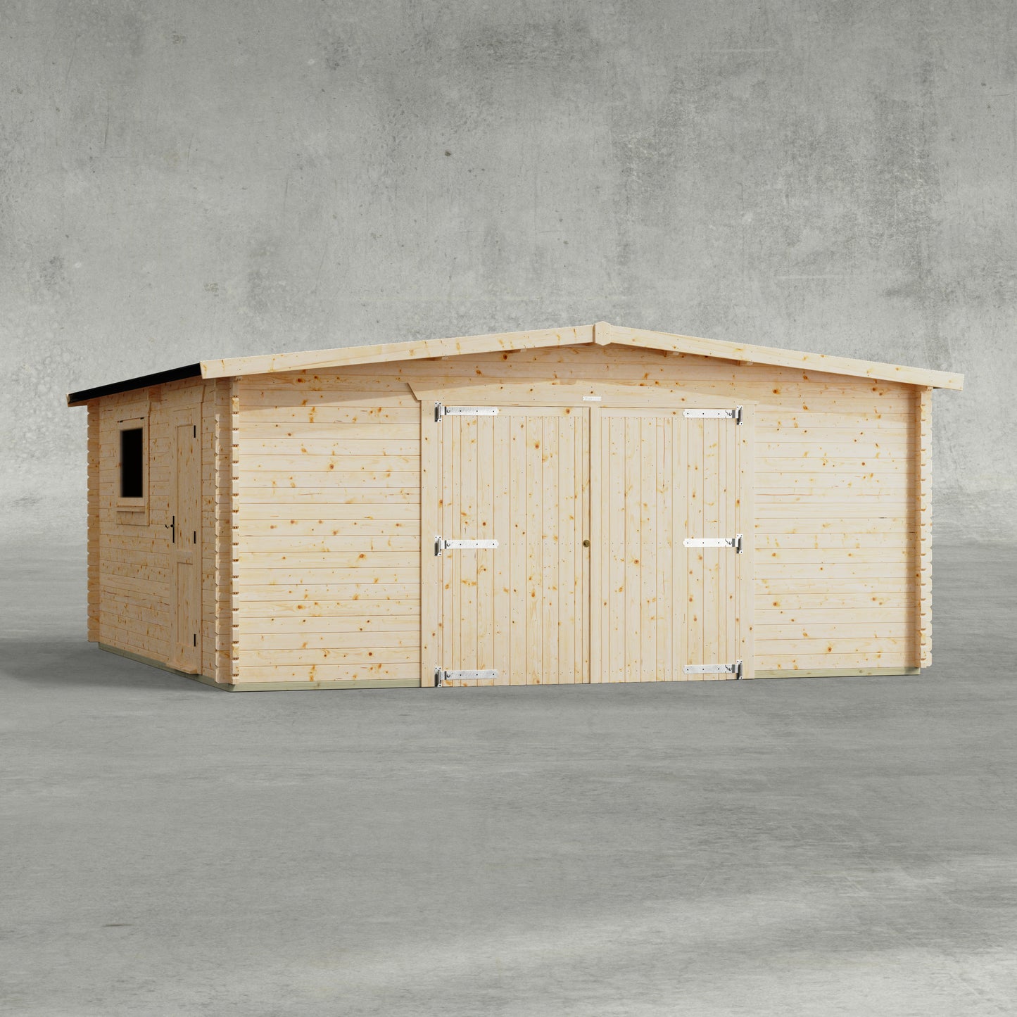 Blockhütte mit Satteldach - 44 mm