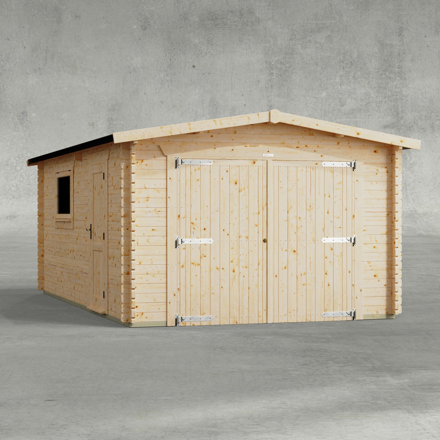 Blockhütte mit Satteldach - 44 mm