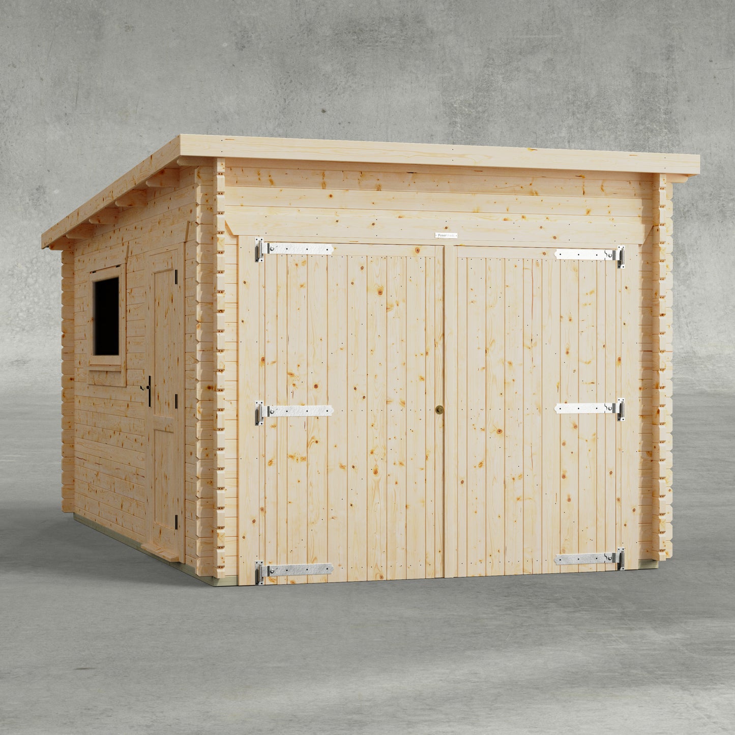 Pent Log Cabin Garage