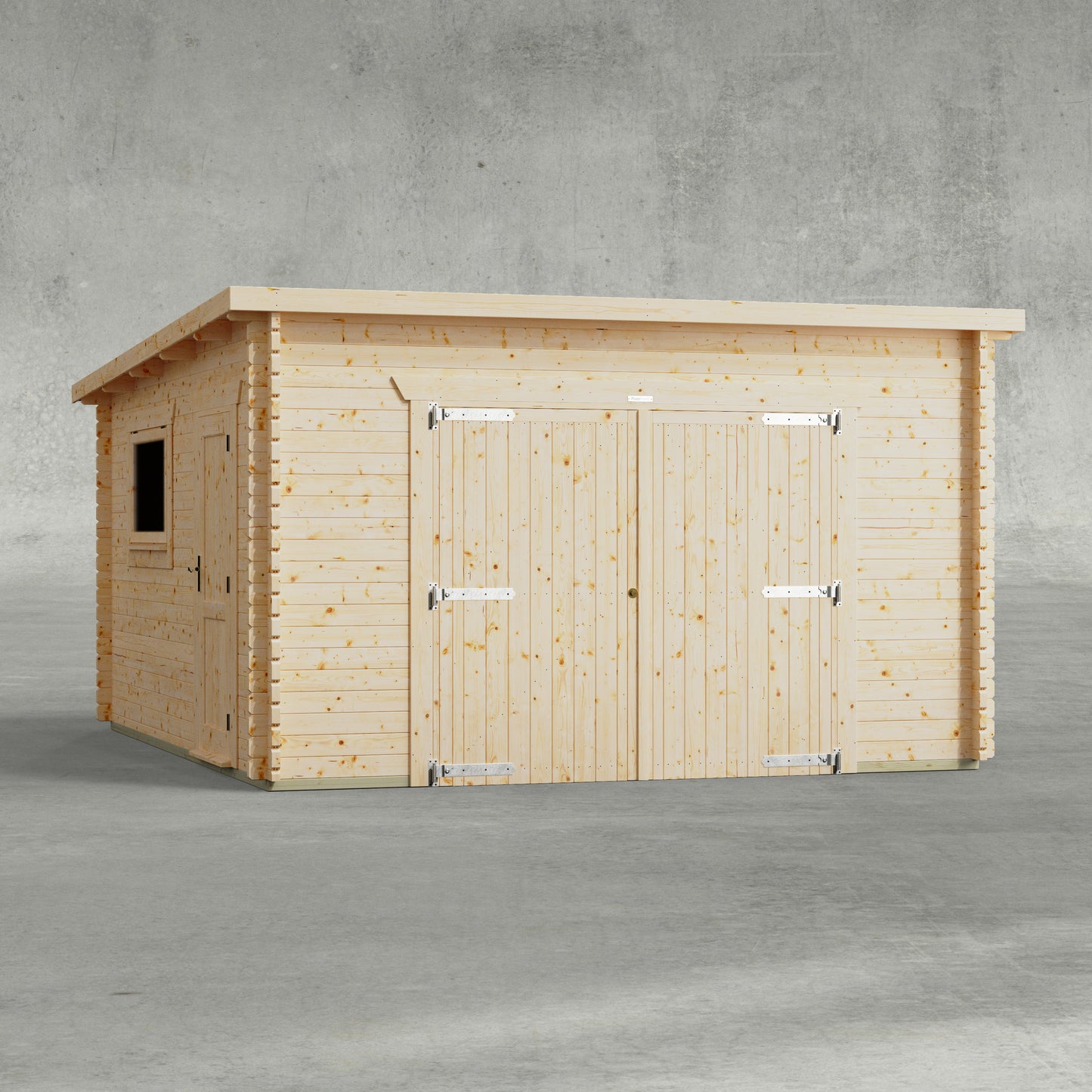 Pent Log Cabin Garage