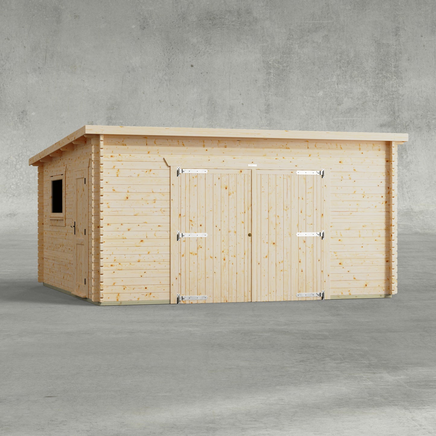 Pent Log Cabin Garage