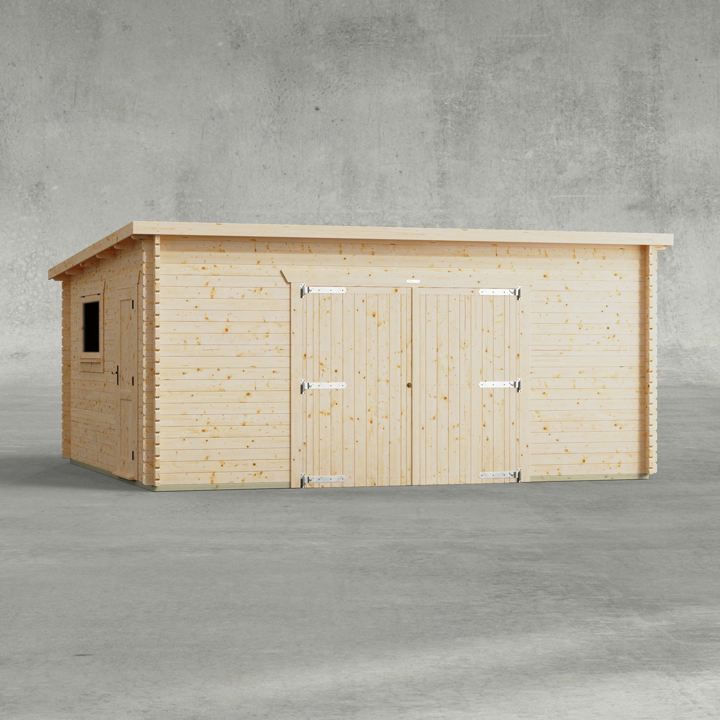 Pent Log Cabin Garage