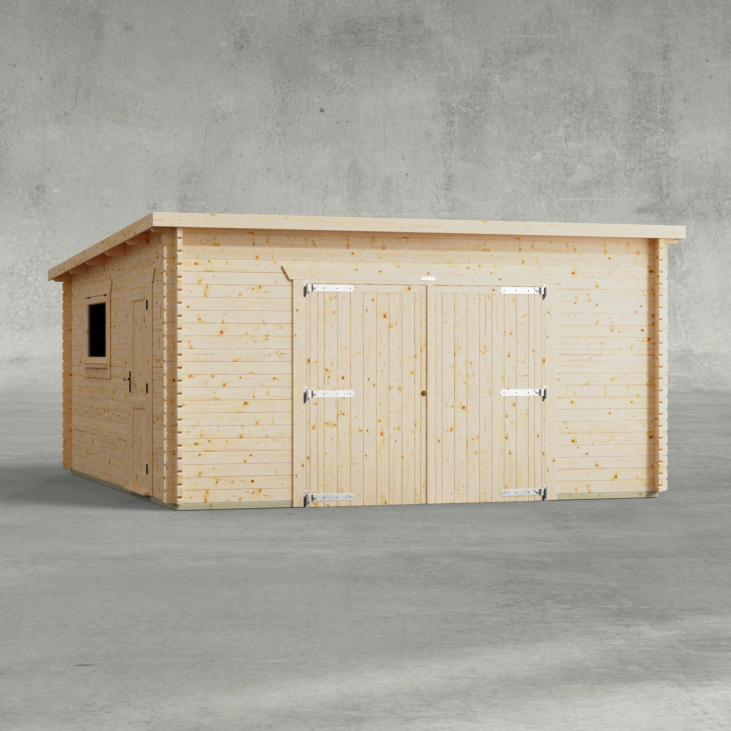 Pent Log Cabin Garage