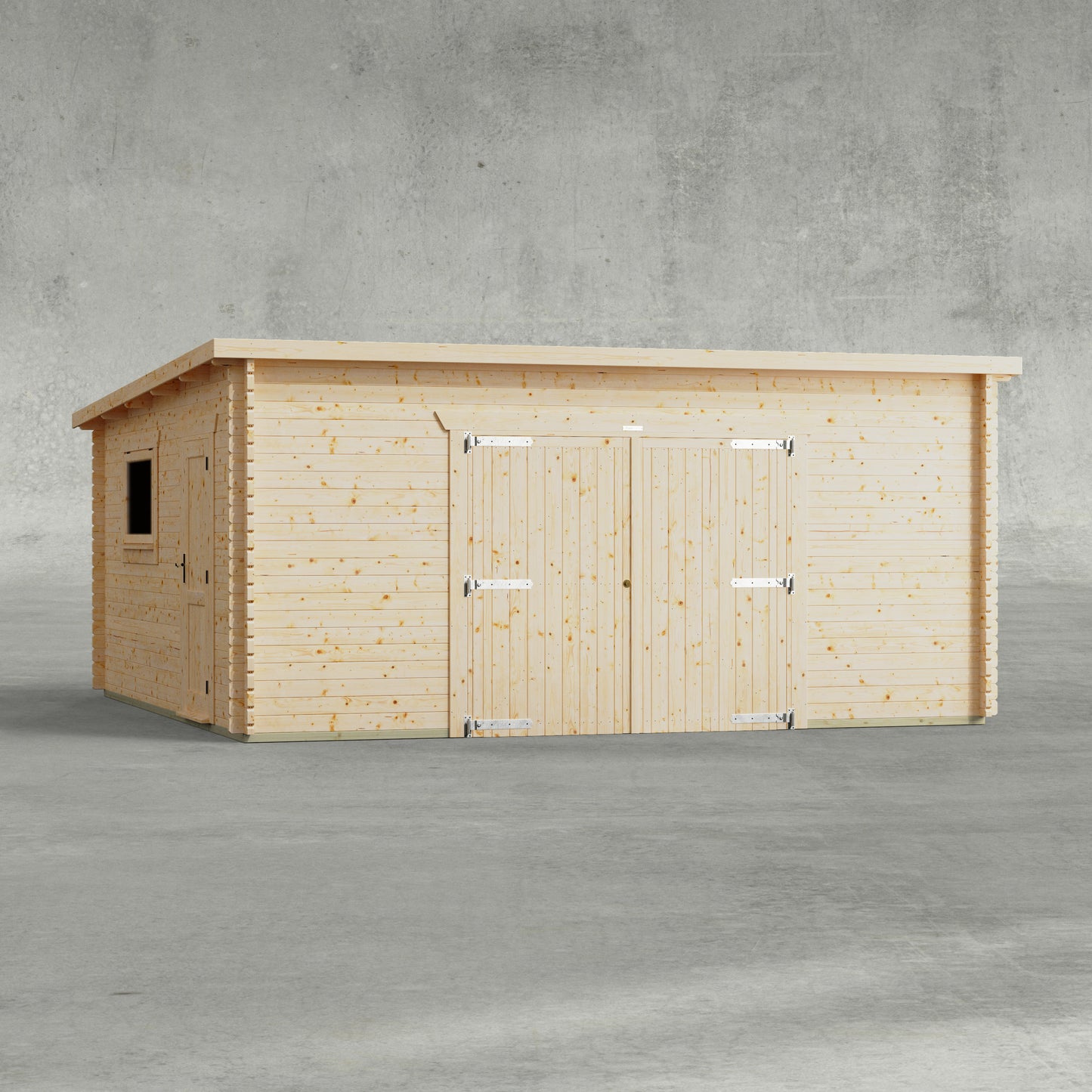 Pent Log Cabin Garage