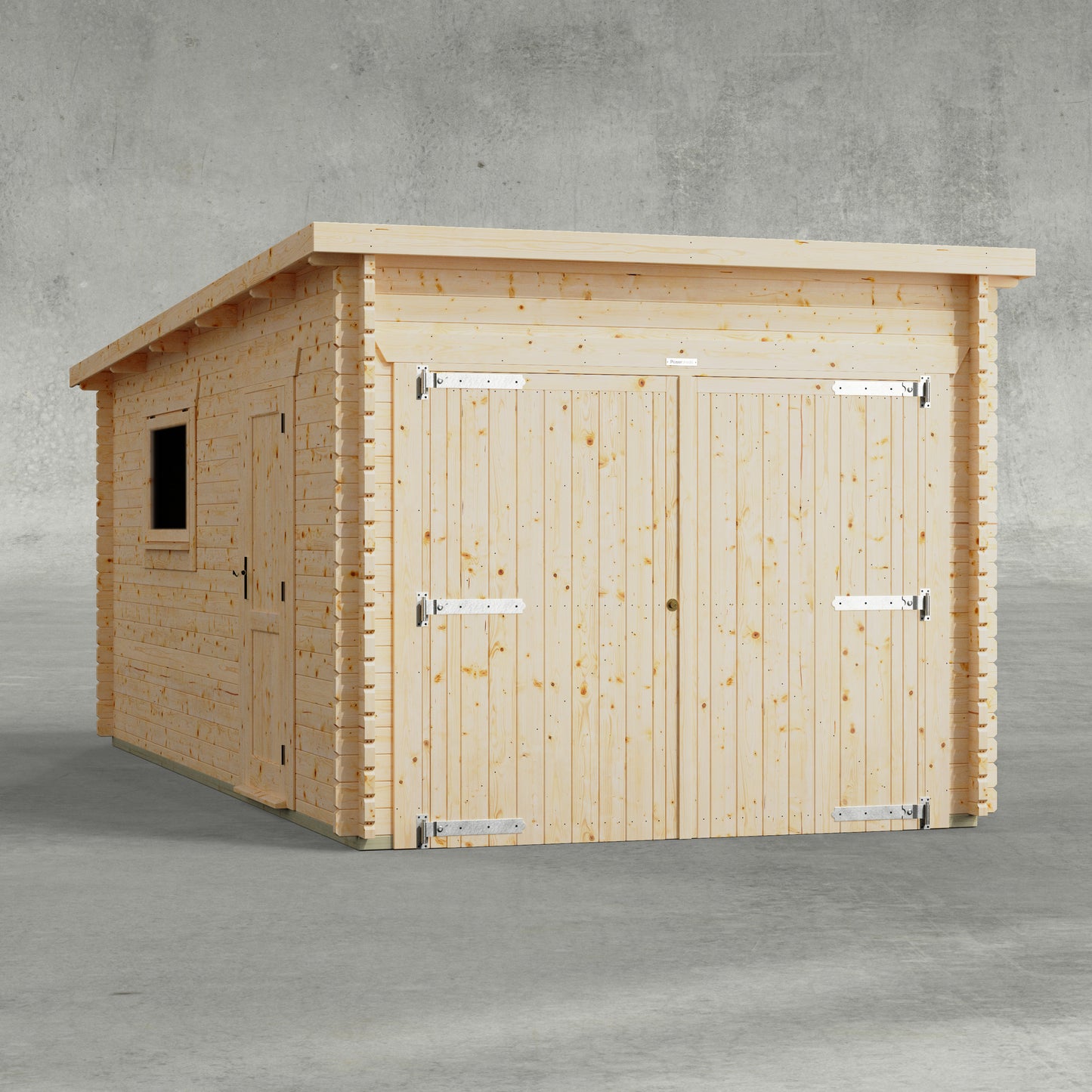 Pent Log Cabin Garage