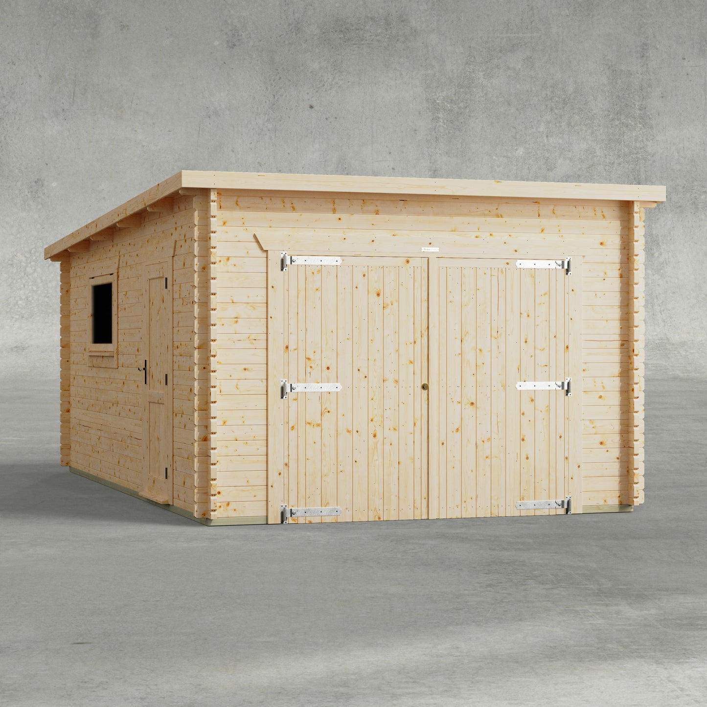 Pent Log Cabin Garage
