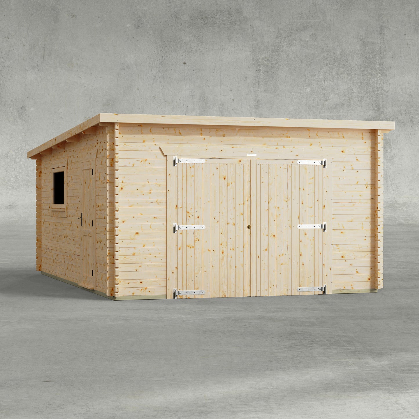 Pent Log Cabin Garage
