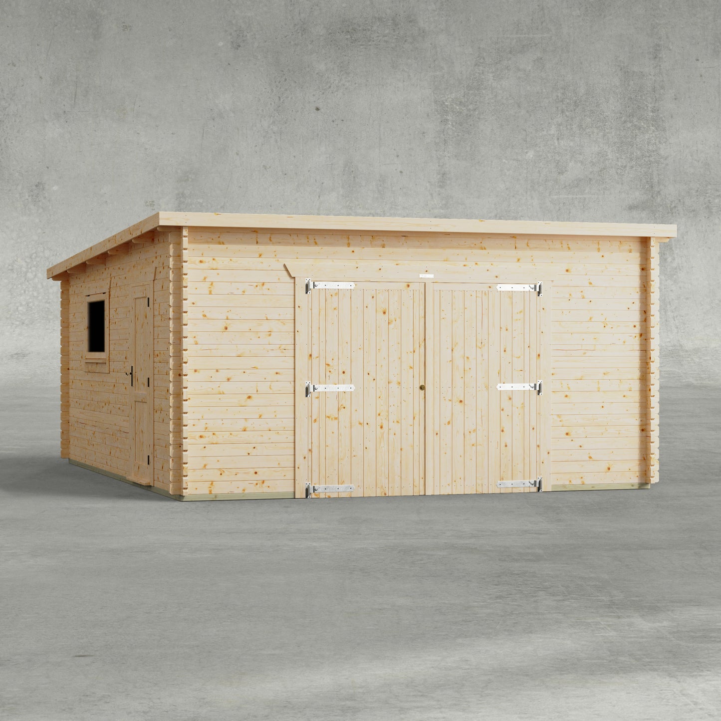 Pent Log Cabin Garage