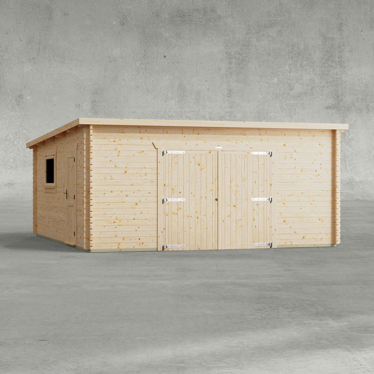 Pent Log Cabin Garage