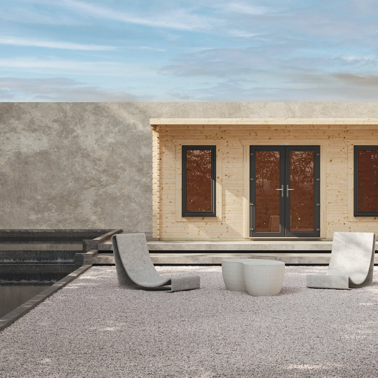 Pent Log Cabin