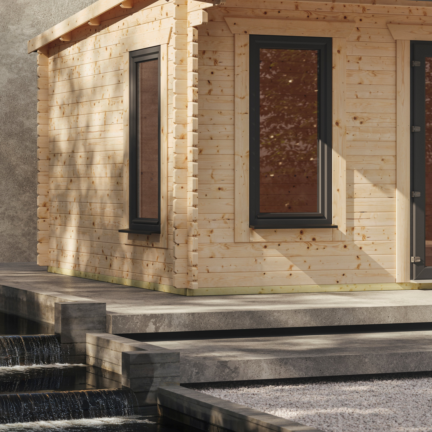 Pent Log Cabin