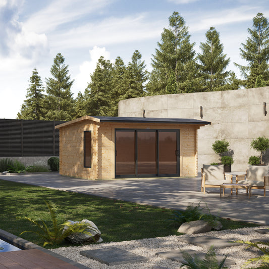 Apex Aluminium Log Cabin