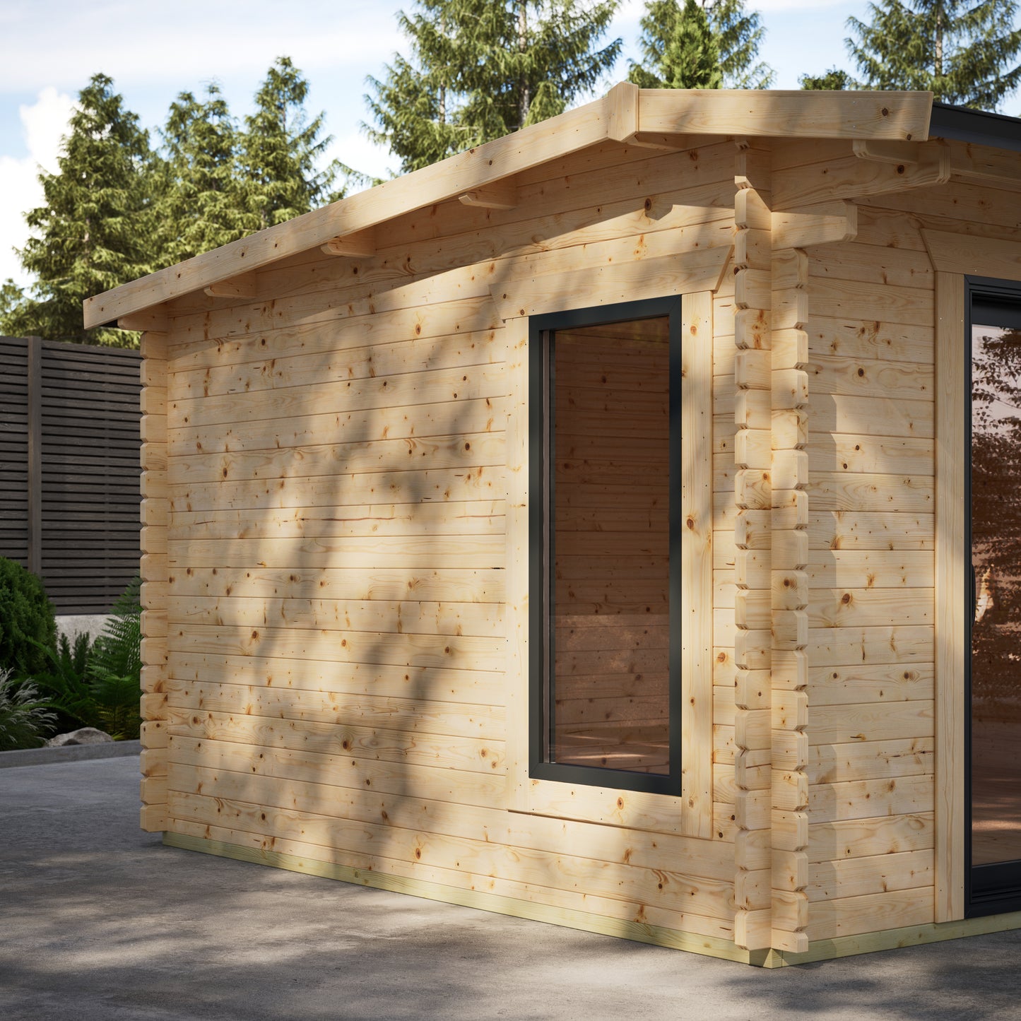 Apex Aluminium Log Cabin