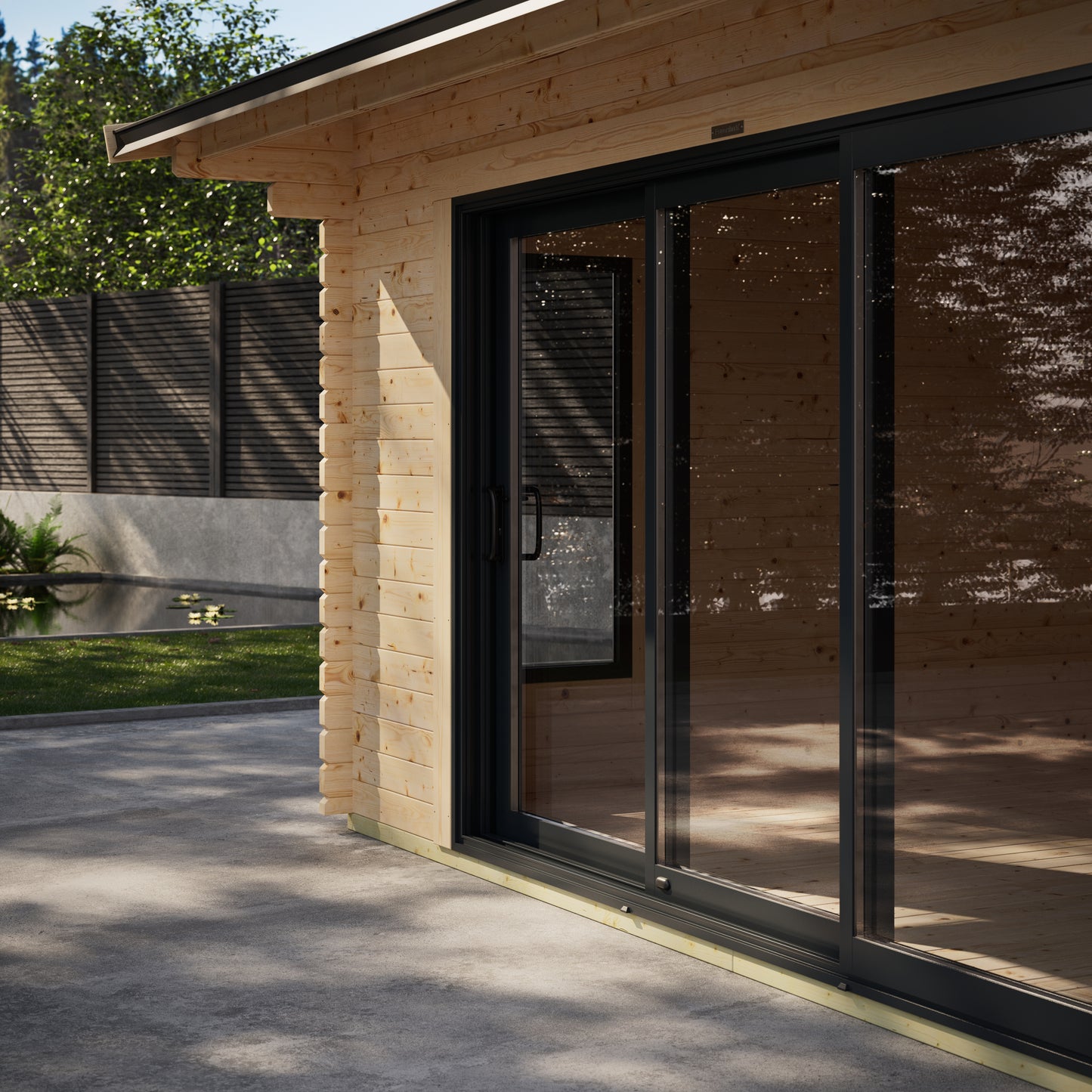 Apex Aluminium Log Cabin