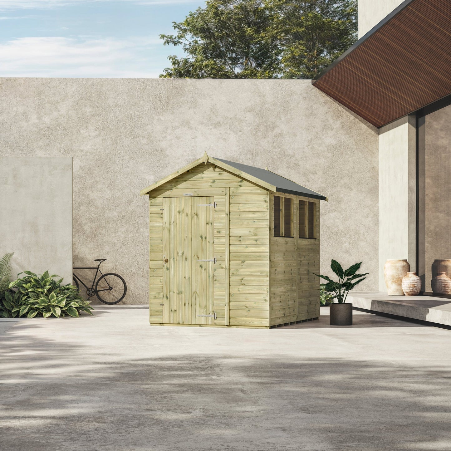 Premium Gartenhaus mit Satteldach