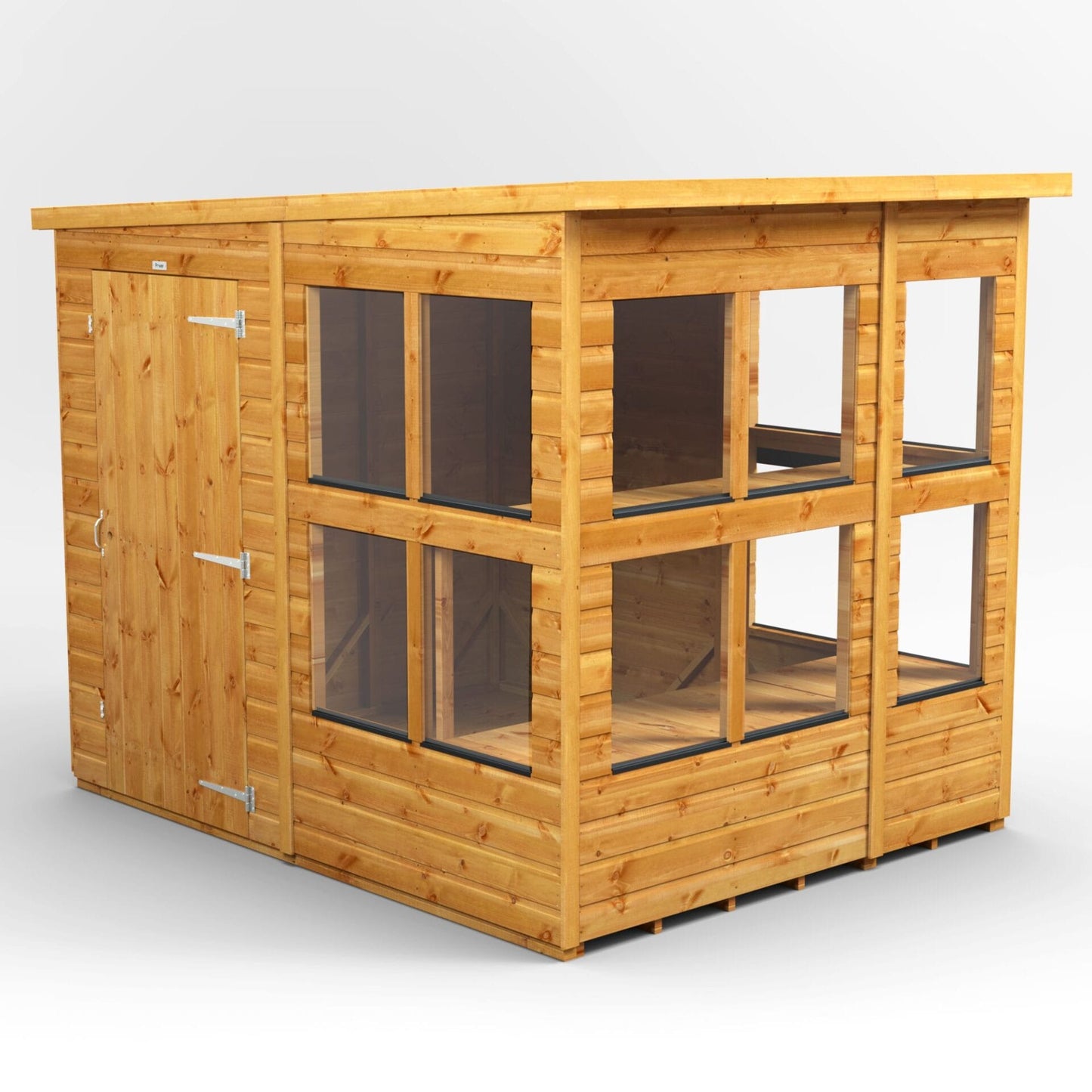 Holz-Gewächshaus mit Pultdach